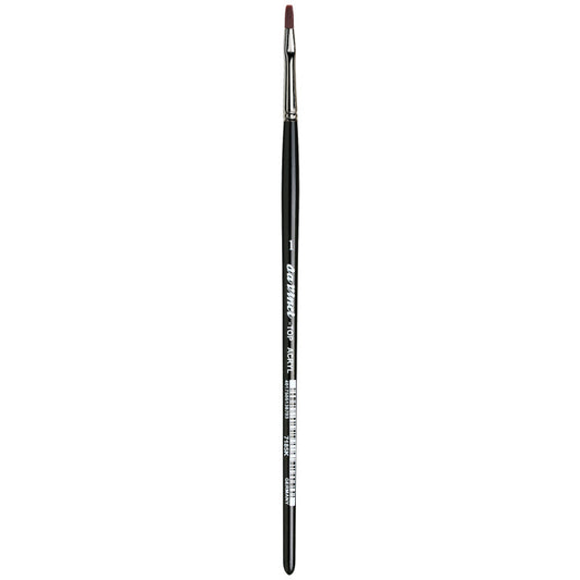 TOP-ACRYL Bright Red-Brown Brush, Synthetic, Acrylic & Oil, Flat, Series 7185K, Size 1