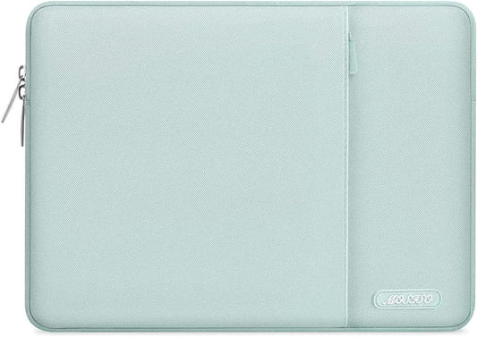 Laptop Sleeve Bag Compatible with Macbook Air 11, 11.6-12.3 Inch Acer Chromebook R11/HP Stream/Samsung/Asus/Surface Pro 9/8/7/6/X/5/4/3, Polyester Vertical Case with Pocket, Mint Green