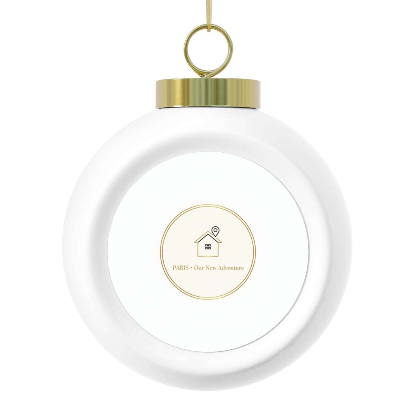 Christmas Ball Ornament – Our New Adventure (Personalized City)