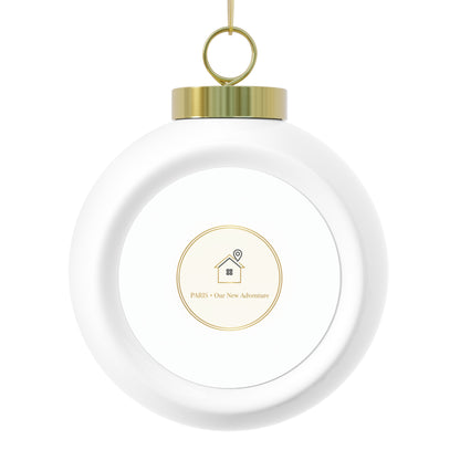 Christmas Ball Ornament – Our New Adventure (Personalized City)