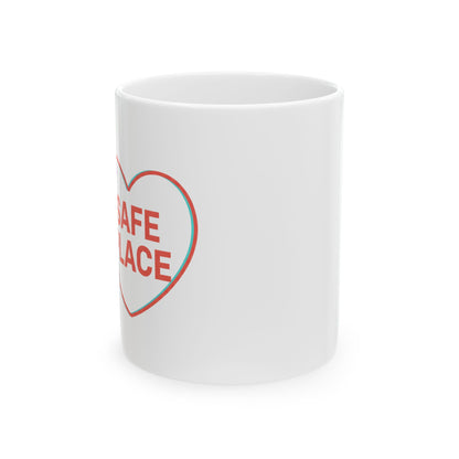 My Safe Place Is You | 11oz Ceramic Coffee Mug, Cozy Self-Care | Valentine, Galentine’s, Partner Gift | Minimal Aesthetic