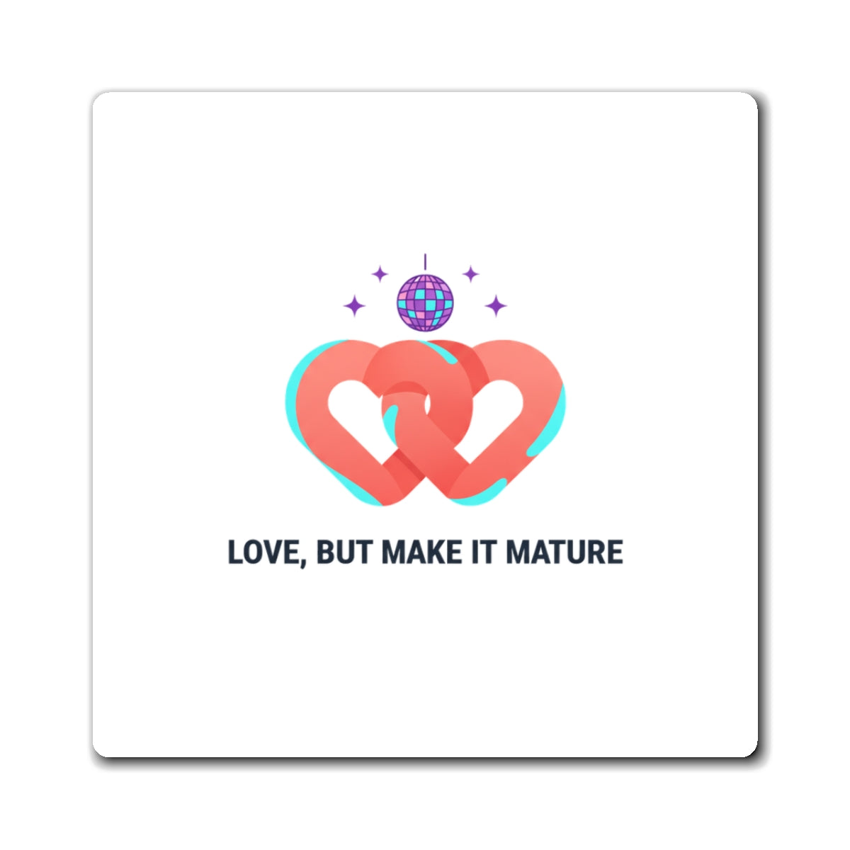 Modern Mature Romance | Sublimation Fridge Magnet Set | Valentine & Galentine Gift for Couples & Friends | Aesthetic Y2K