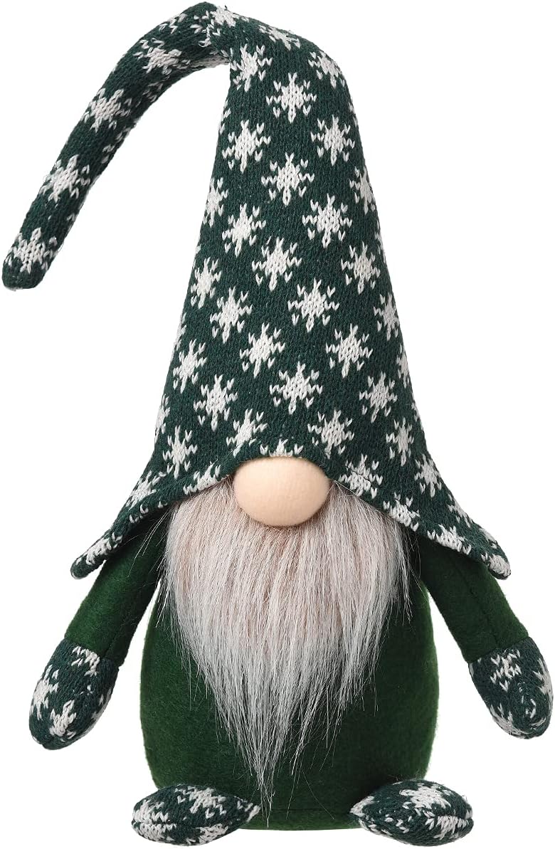 Handmade Christmas Plush Gnomes Home Tomte Gnome for All Seasons Swedish Dwarf Figurine Coffee Corner Decorations 16 Inches (Blue)