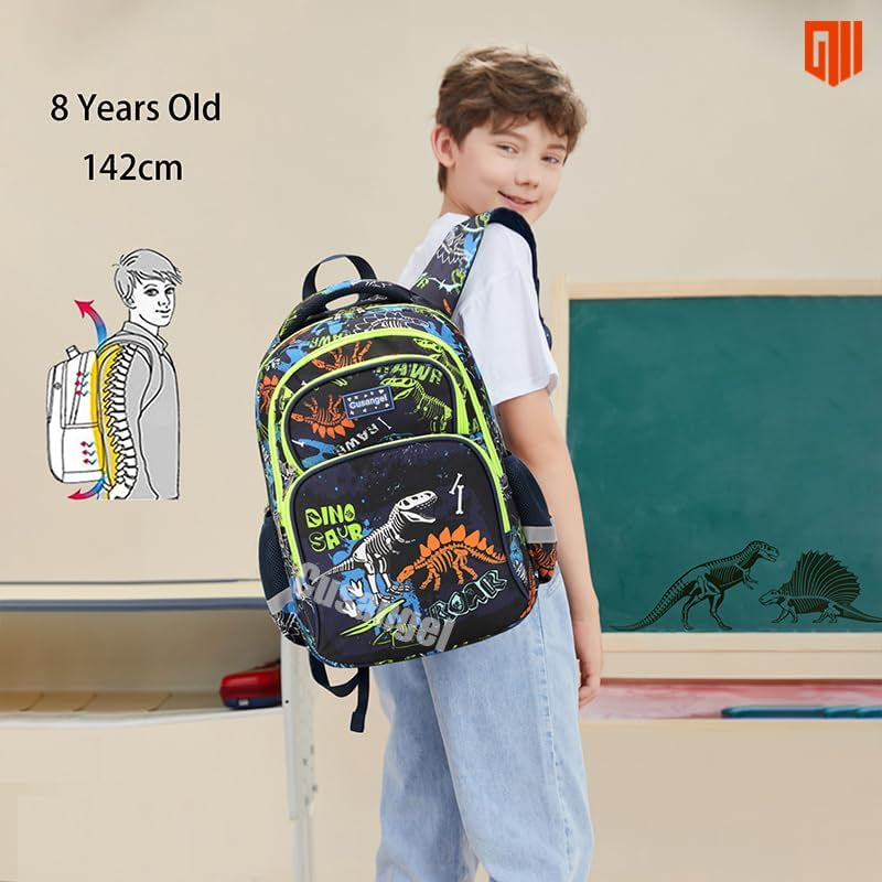 Backpack for Boys, Kid Bookbag Boy Elementary School Multi Compartment Backpack, Adjustable Chest Strap Side with Pockets.