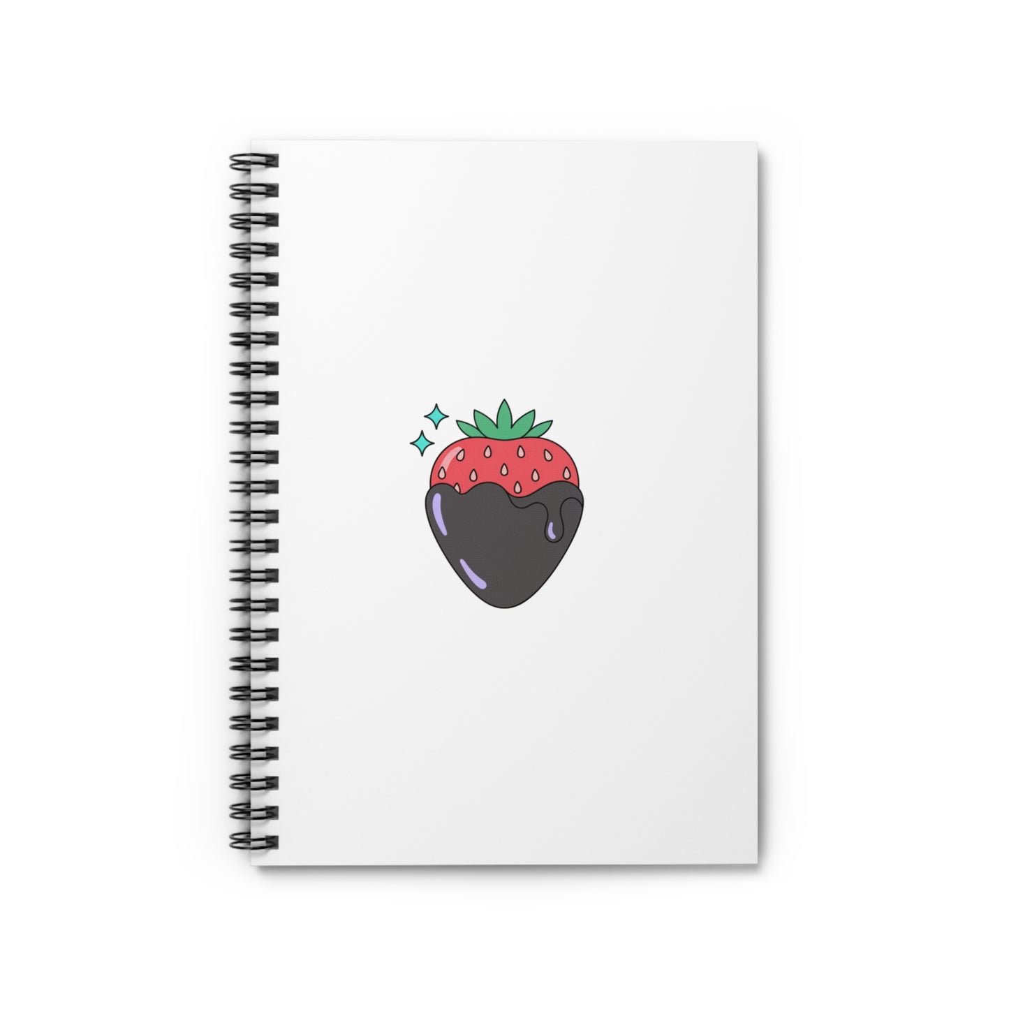 Chocolate-Dipped Strawberry | Spiral Journal Notebook for Notes & Plans | Valentine & Back to School Gift | Y2K Aesthetic