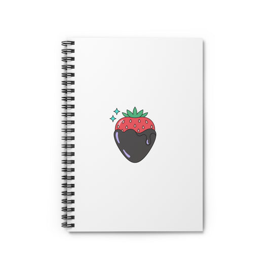 Chocolate-Dipped Strawberry | Spiral Journal Notebook for Notes & Plans | Valentine & Back to School Gift | Y2K Aesthetic