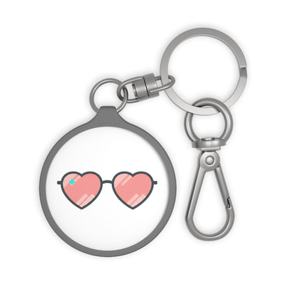 Y2K Heart Sunglasses | Heart Keyring Tag Accessory | Valentine & Galentine Gift for Friends, Lovers | Aesthetic Pink Gradient