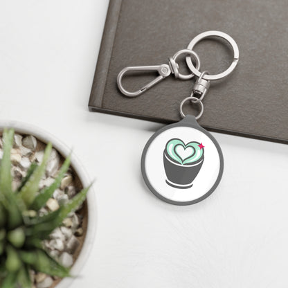 Matcha Latte Heart | Keyring Tag Café Aesthetic Accessory | Valentine & Galentine Gift for Friends | Y2K Minimal Pop