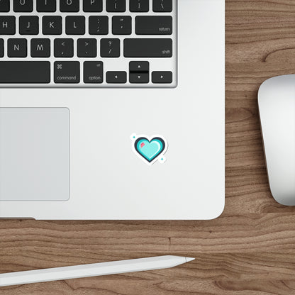 3D Chrome Heart Sticker | Die-Cut Vinyl Decal for Laptop & Phone | Valentine & Galentine Gift | Y2K Aesthetic