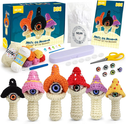 Beginner Crochet Kit, Crochet Kits for Kids and Adults, 3PCS Crochet Animal Kit for Beginners Include Videos Tutorials, Yarn, Eyes, Stuffing, Crochet Hook - Boys and Girls Birthdays Gift