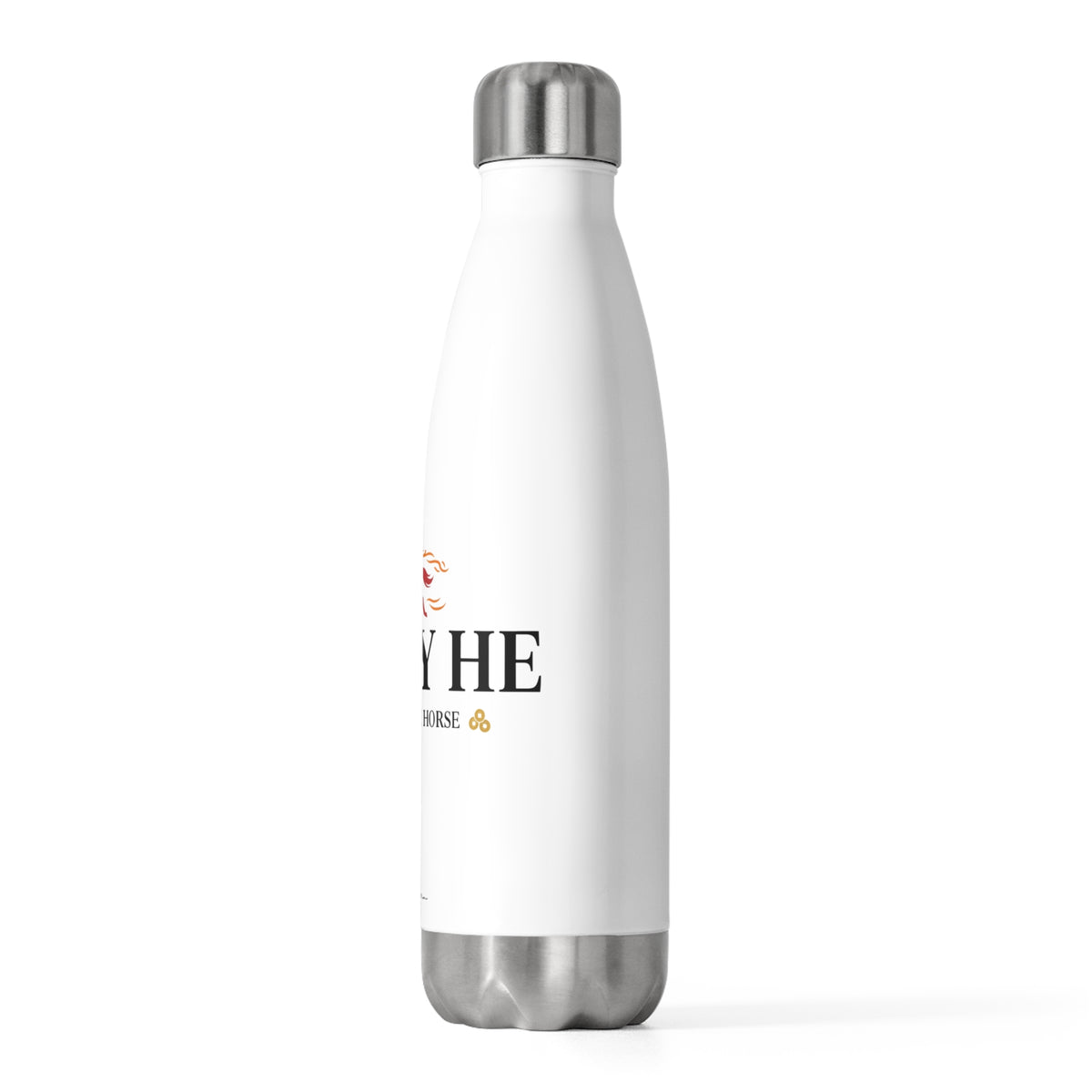 Lucky He Fire Horse (2026) | 20oz Insulated Stainless Steel Tumbler Bottle | Lunar New Year Family & Teacher Gift | Red Gold Paper-Cut