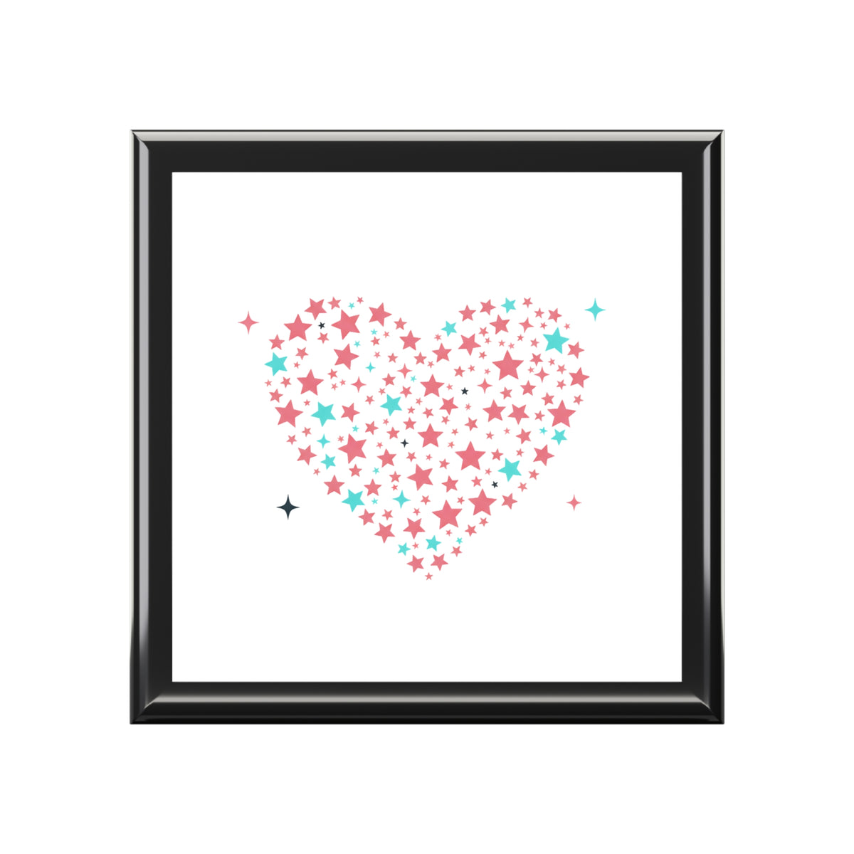 Star Cluster Heart | Jewelry Box for Rings & Trinkets | Valentine, Galentine & Anniversary Gift | Y2K Aesthetic Pink Gold