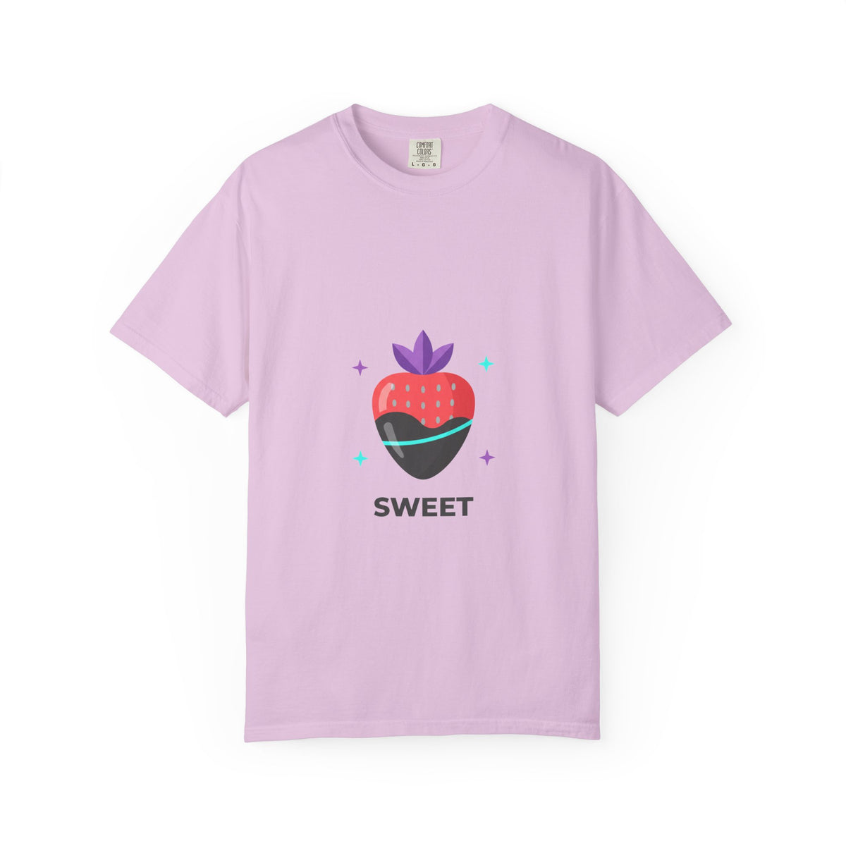 Chocolate-Dipped Strawberry Tee | Unisex Garment-Dyed Cotton T-Shirt | Valentine & Galentine Gift | Y2K Aesthetic Minimal