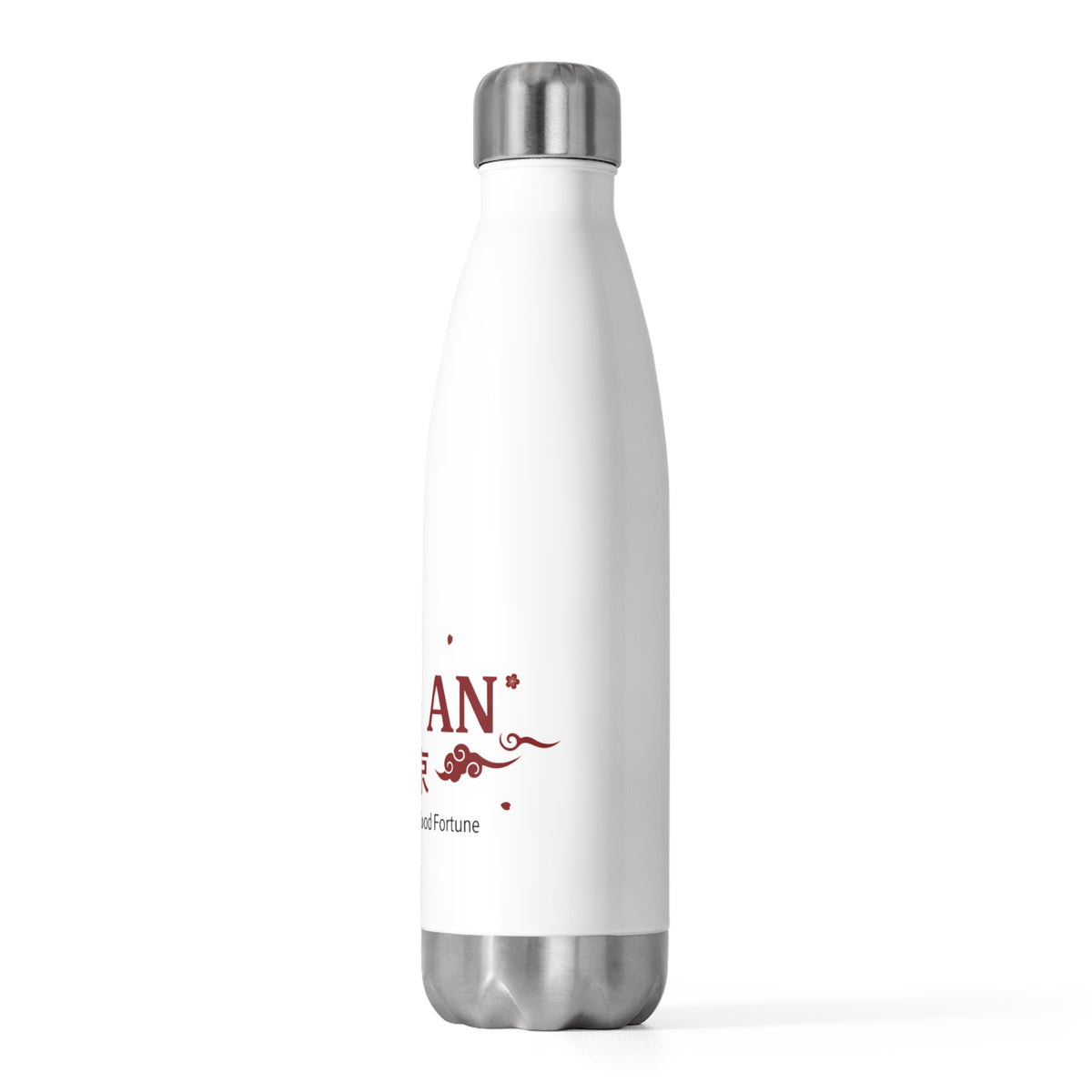 Ping An Greeting (Modern) | 20oz Insulated Stainless Steel Tumbler Bottle | Lunar New Year Family & Teacher Gift | Red Gold