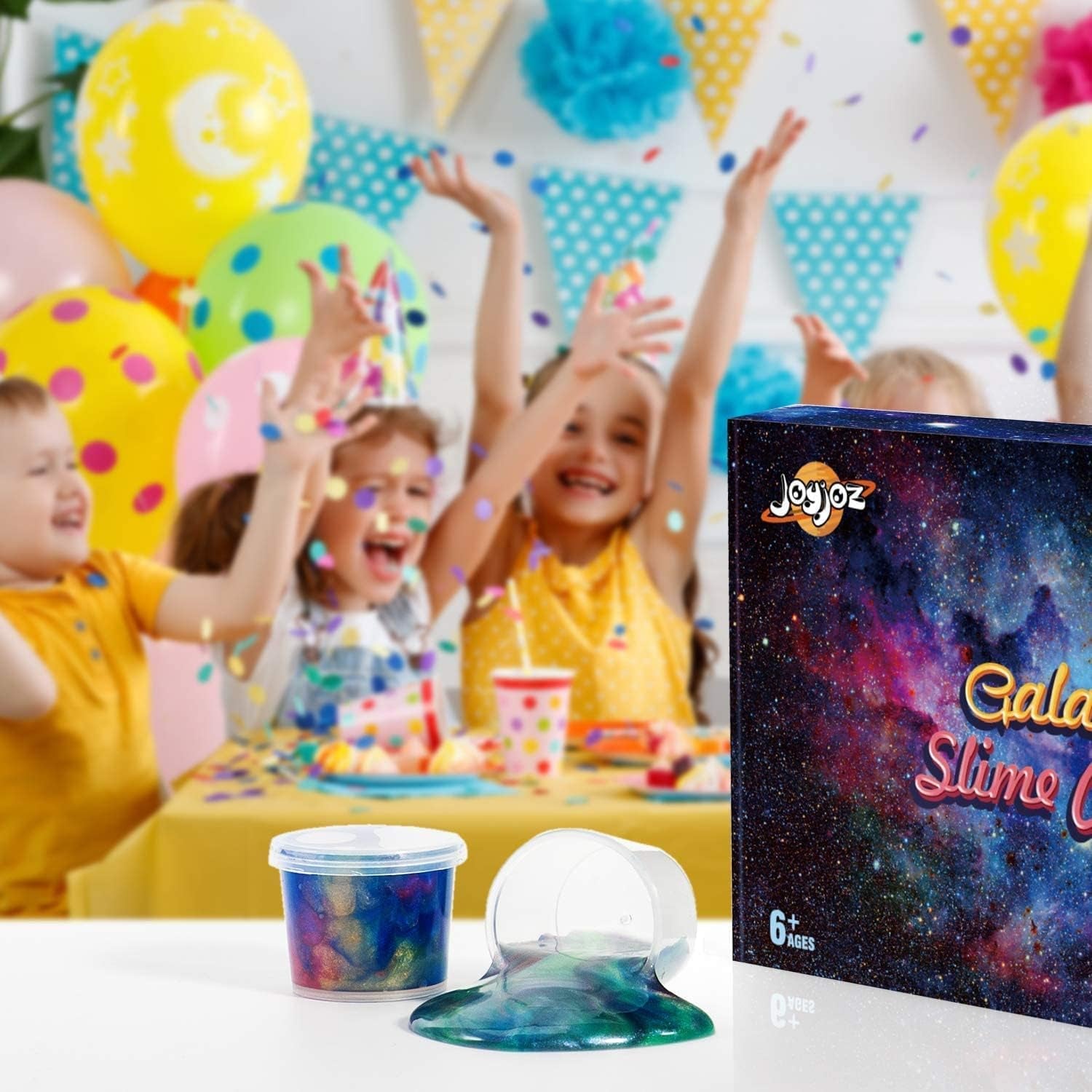 24 Pieces Galaxy Slime, Party Favor for Kids Girls & Boys, Adults, Ages 6+ Non Sticky, Stress & Anxiety Relief, Wet, Super Soft Sludge Toy