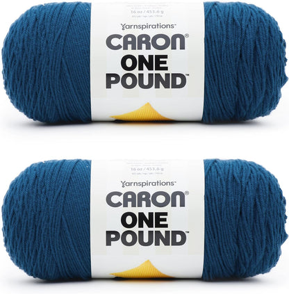 One Pound White Yarn - 2 Pack of 454G/16Oz - Acrylic - 4 Medium (Worsted) - 812 Yards - Knitting/Crochet