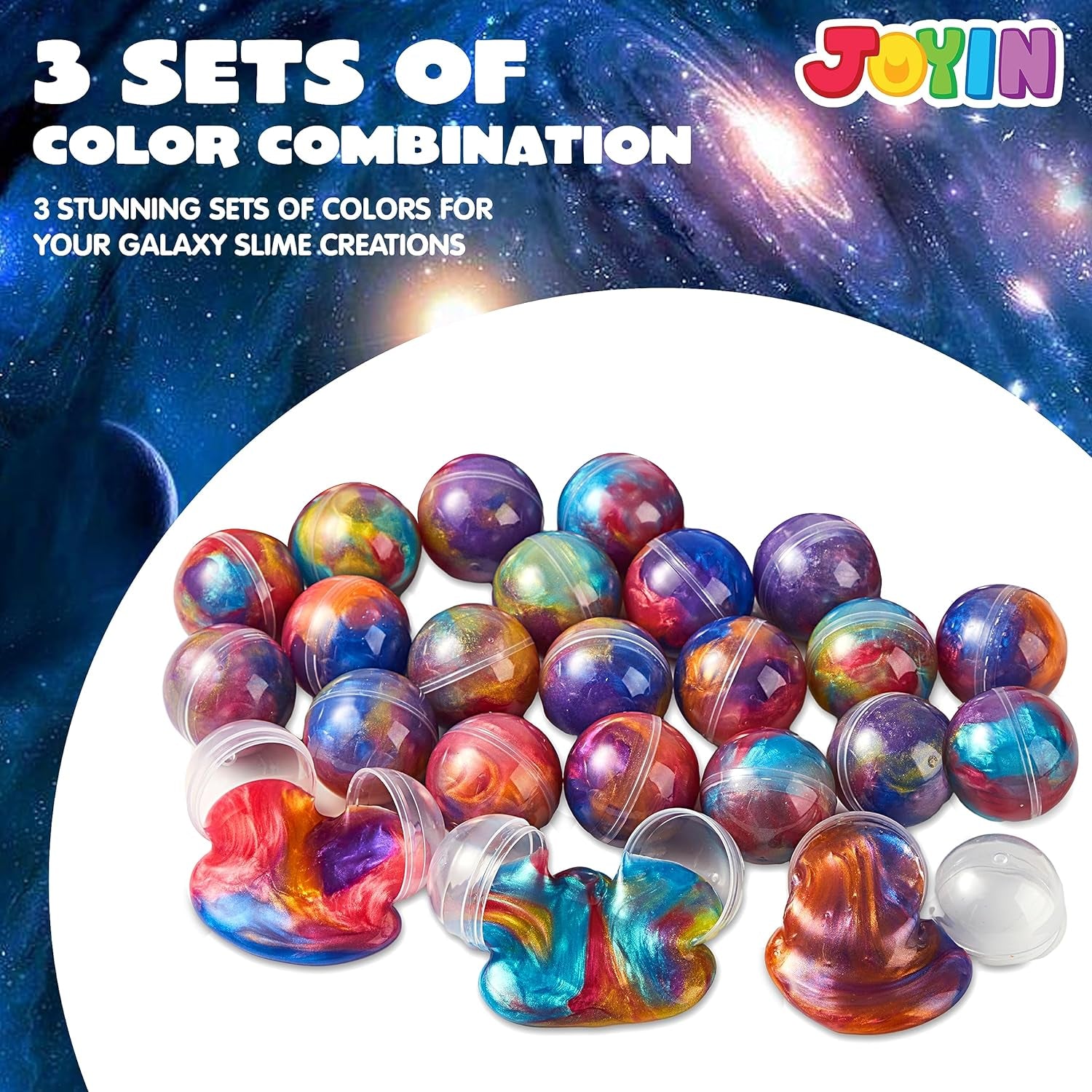 Slime Ball Party Favors - 24 Pack Stretchy, Non-Sticky, Mess-Free Slime for Stress Relief - Safe for Girls and Boys - Classroom Rewards and Christmas Party Supplies