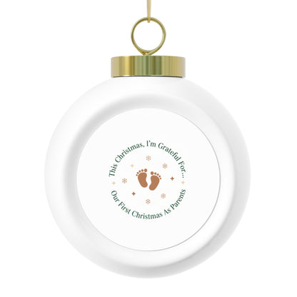 Ceramic Christmas Ornament - Our First Christmas As Parents