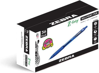 Pen Z-Grip Retractable Ballpoint Pen, Medium Point, Black Ink, 18-Pack, Model Number: 22218