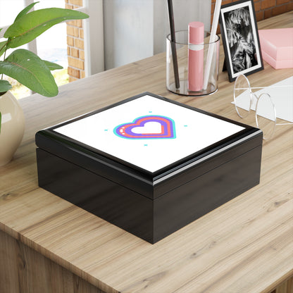 Neon Heart Glow | Jewelry Box for Rings & Earrings | Valentine, Galentine & Self-Love Gift | Y2K Aesthetic