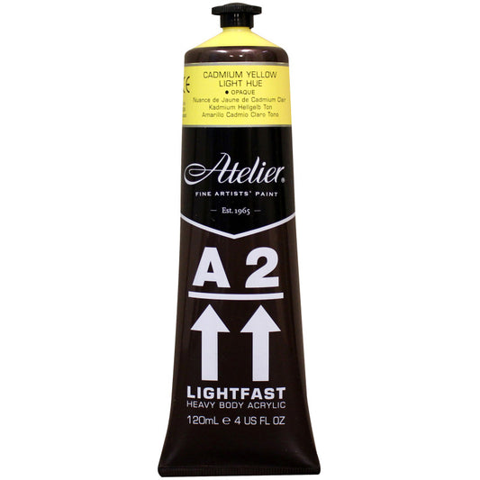 A2 Heavy Body Lightfast Artist Acrylic, 4 oz., Cadmium Yellow Light Hue