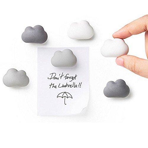 Novelty Fridge Magnets Cloud Magnets by Qualy Design Studio. Set of 6 Message