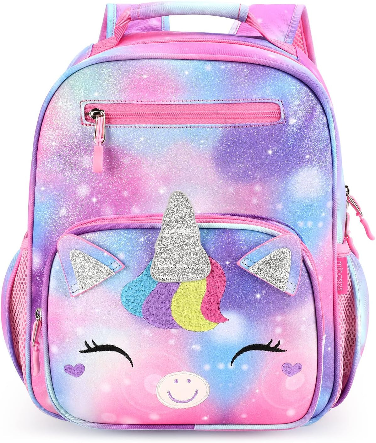 Girls Backpack for Elementary School, Backpack for Girls 5-8, Lightweight Kids Backpacks for Girls（Unicorn Bangs）