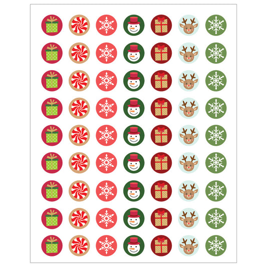 Winter Holiday Mini Stickers, Pack of 378