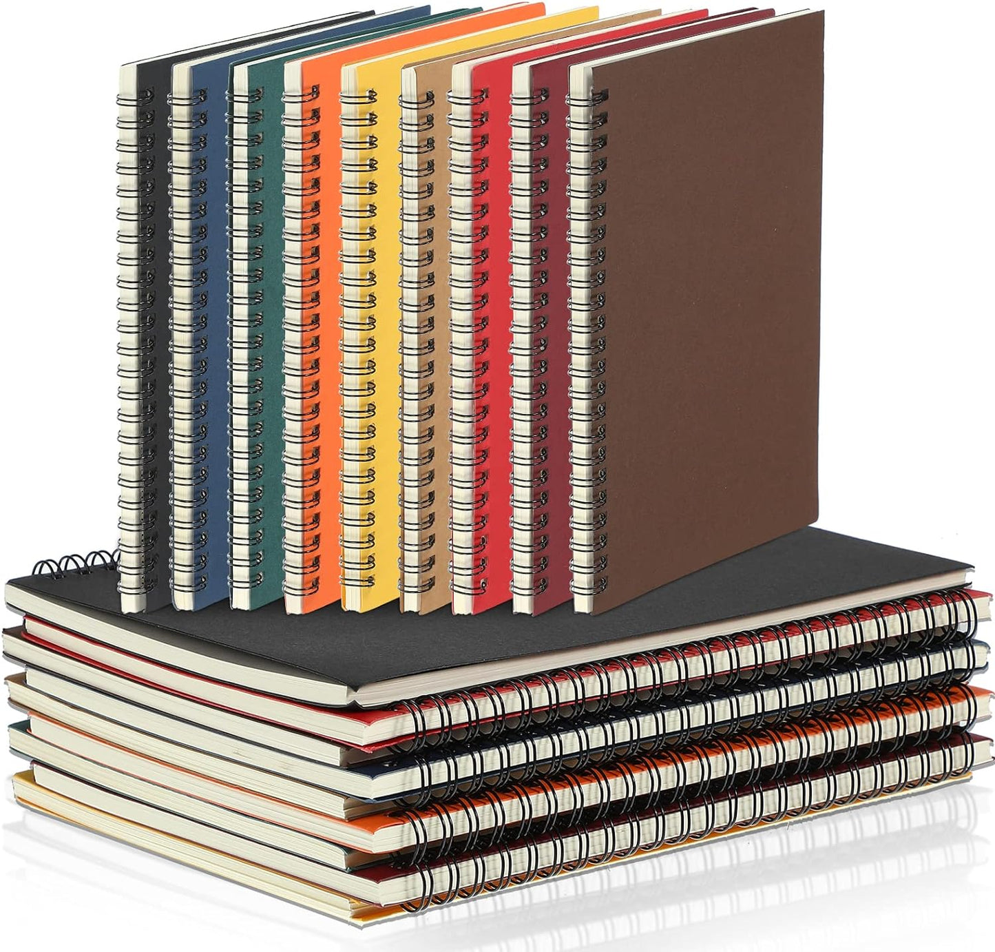 Spiral Notebook Bulk A5 College Ruled Journals Notebooks Lined 8.3 X 5.5 Inch Note Books Composition Writing Thick Paper Notebook for Office Business School Gifts Supplies(Multi Color, 36 Pcs)