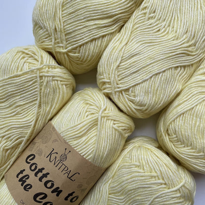 Cotton to the Core Soft Cotton Yarn for Crocheting, 78% Cotton and 22% Acrylic - Soft Baby Yarn for Crocheting - 3 DK Weight Cotton Yarn for Knitting - 6 Skeins, 852Yds/300G (Almond Tan)