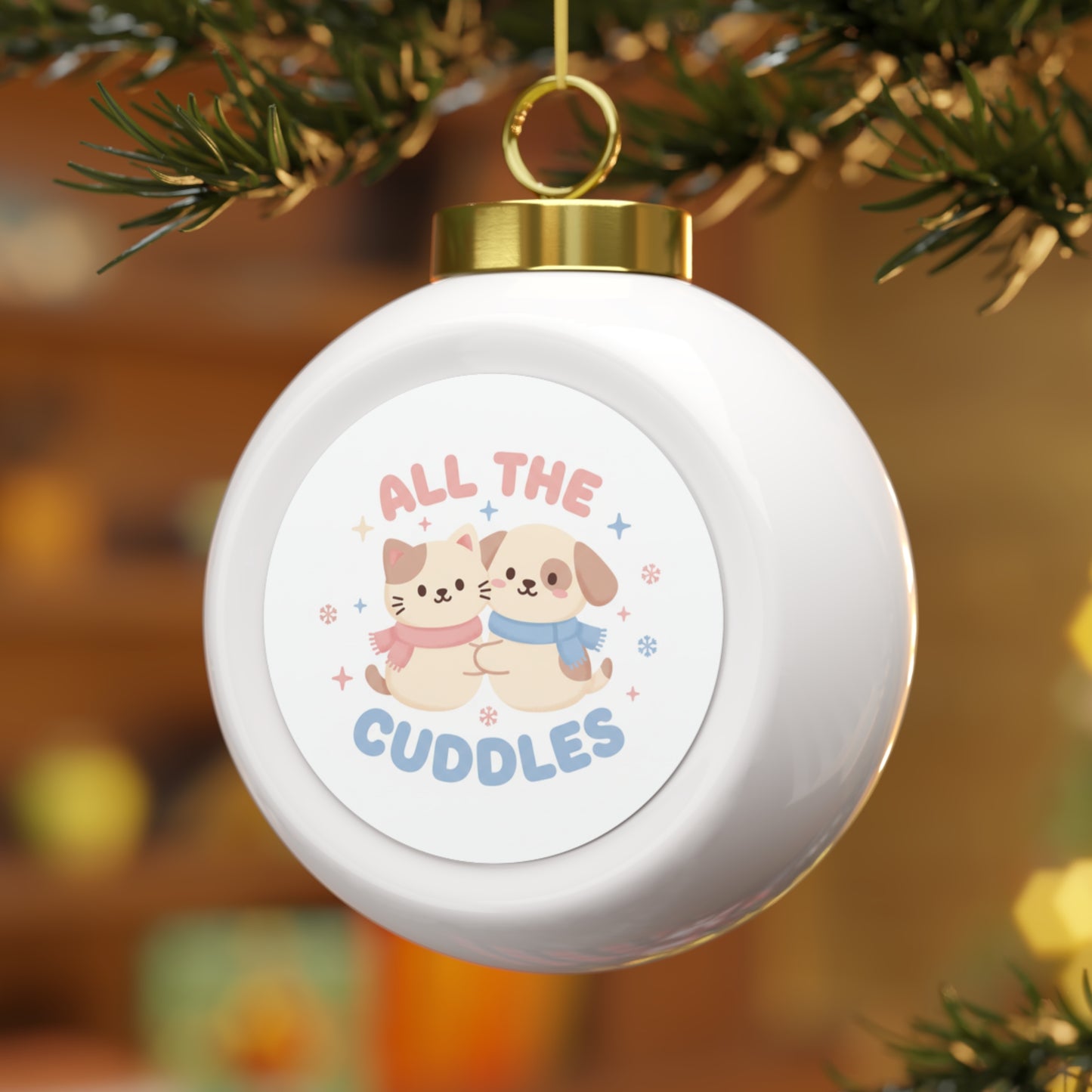 3" Ceramic Christmas Ornament — All The Cuddles