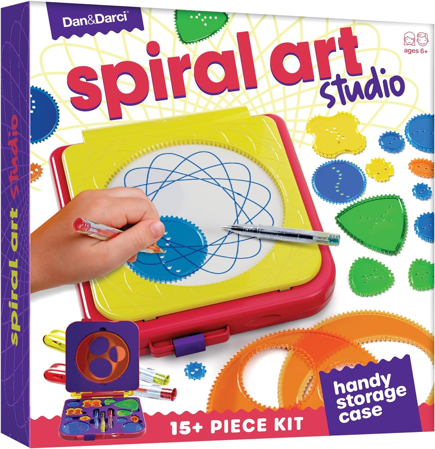 Spiral Art Kit for Kids - Craft Set for Girls & Boys Ages 6-12 - Gifts for 6, 7, 8. 9, 10 Year Old Girl, Boy - Toys and Crafts Kits Gift - Arts Birthday Retro Vintage Ideas Drawing