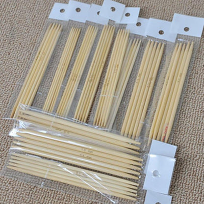 55Pcs 5.1 Inch Length 11 Size of Diameter Double Pointed Bamboo Knitting Needles (5'' Set 11)