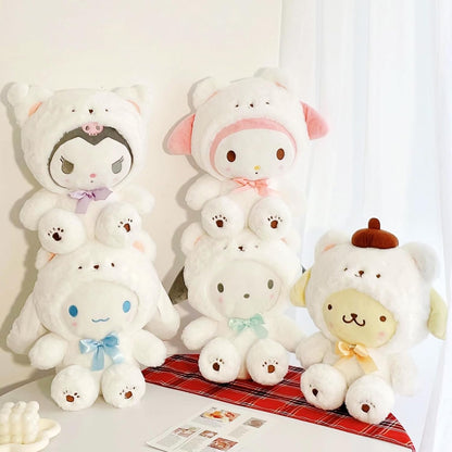 Cartoon Kawaii White Bear Cross-Dressing Series Plush,Soft Plush Doll Cute Soft Toys, Plush Pillow Stuffed Animals Toy Birthday Gifts for Girls Kids (A)