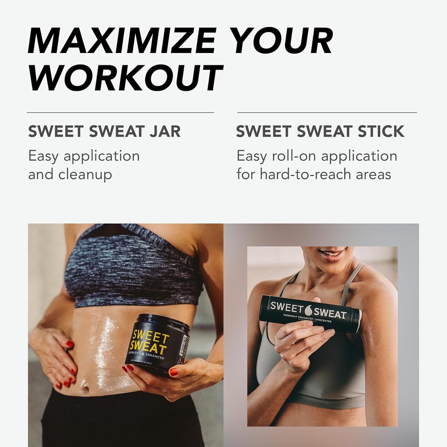 Sweet Sweat Workout Enhancer Roll-On Gel Stick - Makes You Sweat Harder and Faster, Use with Sweet Sweat Waist Trimmer