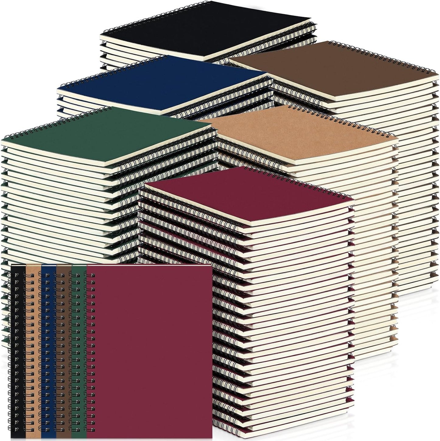 Spiral Notebook Bulk A5 College Ruled Journals Notebooks Lined 8.3 X 5.5 Inch Note Books Composition Writing Thick Paper Notebook for Office Business School Gifts Supplies(Multi Color, 18 Pcs)