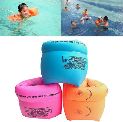 6 Pack Kids Adult Swimming Arm Floating Rings, PVC Arm Floating Inflatable Swimming Arm with Floating Sleeve Swim Ring, 1