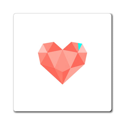 Geometric Heart Magnet | Modern Sublimation Fridge Decor | Galentine’s & Valentine’s Gift for Friends | Minimal Y2K Aesthetic