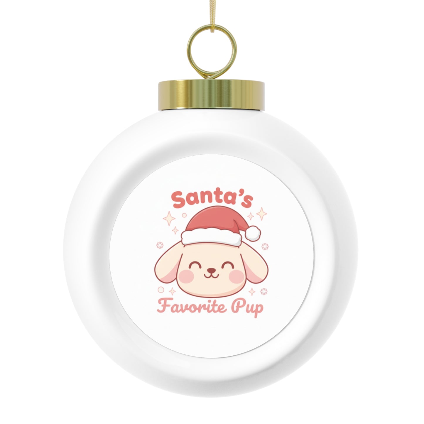 Christmas Ball Ornament — Santa's Favorite Pup Dog Holiday Ornament