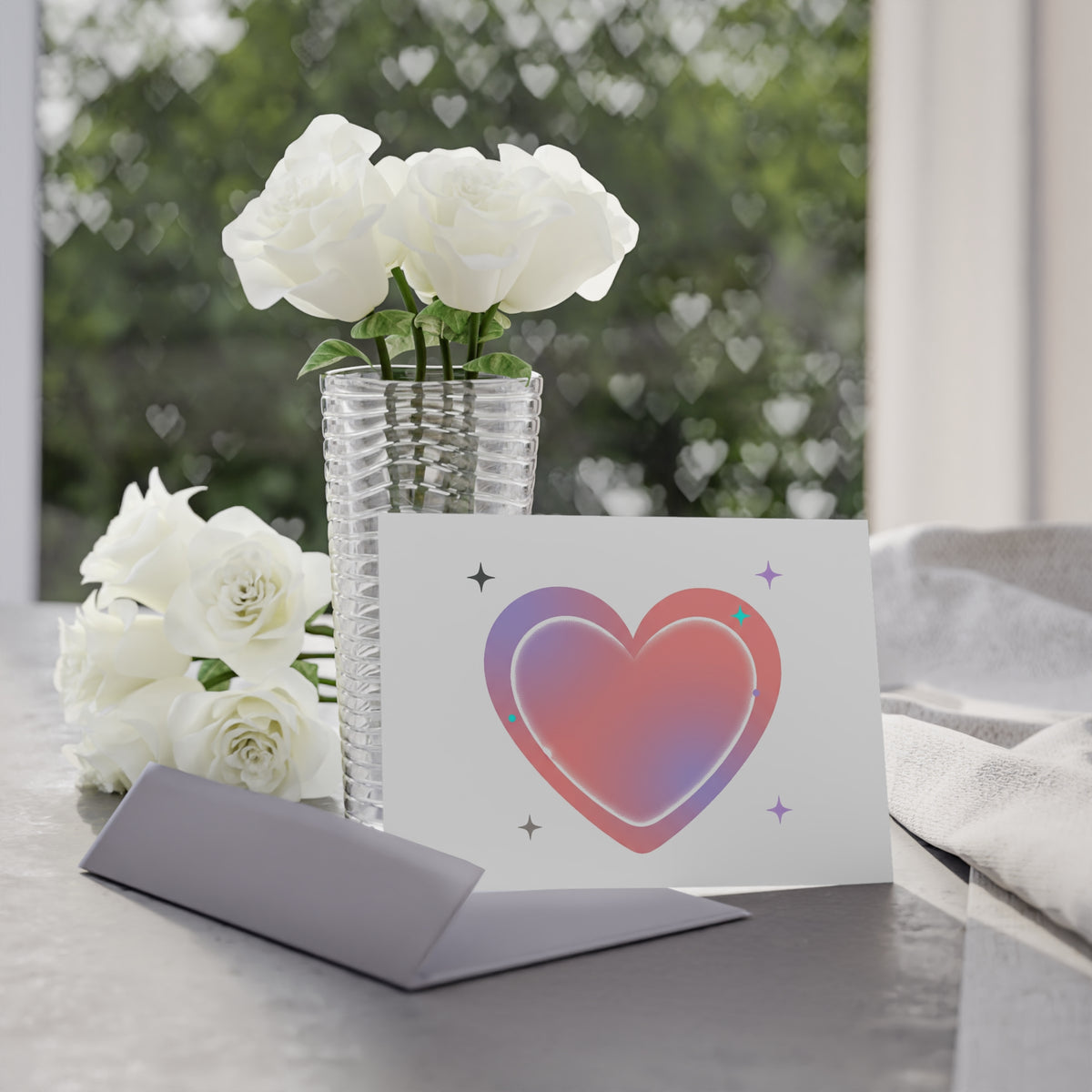 Gradient Blob Heart | Valentine & Holiday Greeting Card Set | Galentine, Lover, Friend, Family | Y2K Aesthetic