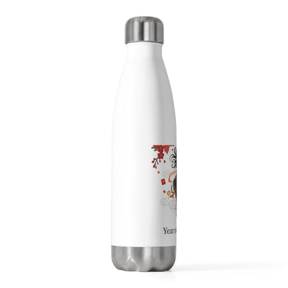 Fire Horse Leaping Cherry Blossoms | 20oz Insulated Tumbler Bottle, Travel & Daily Use | Lunar New Year Gift for Family & Friends | Paper Cut Style