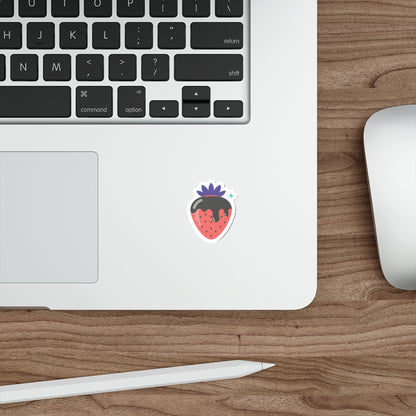 Chocolate-Dipped Strawberry w/ Pink Drizzle | Die-Cut Vinyl Sticker for Laptop & Water Bottle | Valentine & Galentine Gift | Y2K Aesthetic