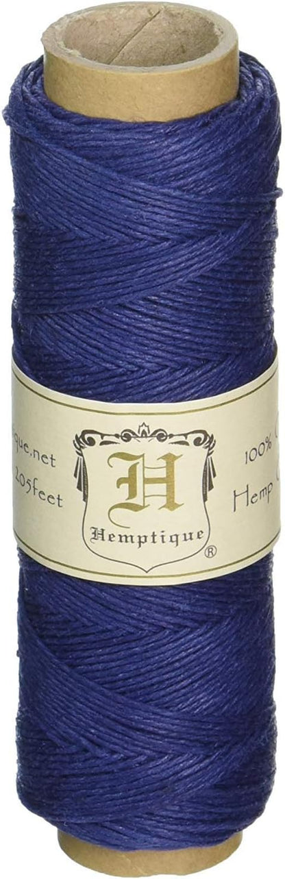 100% Natural Hemp Cord Single Spool - 205Ft ~ 62.5M Hemp String Spool - Crafters Number 1 Choice - .5Mm Cord Thread for Jewelry Making, Macramé, Scrapbooking, & More - Black