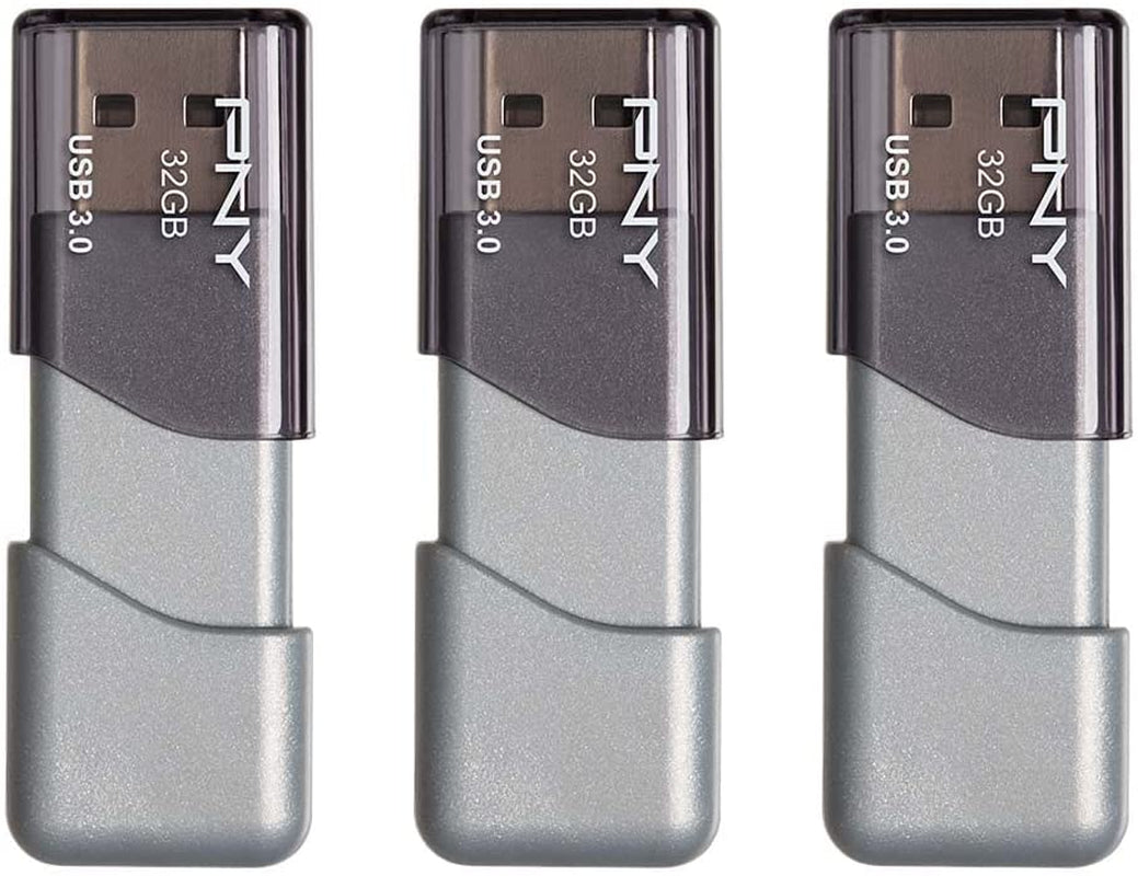 64GB Turbo Attaché 3 USB 3.0 Flash Drive 5-Pack, Silver