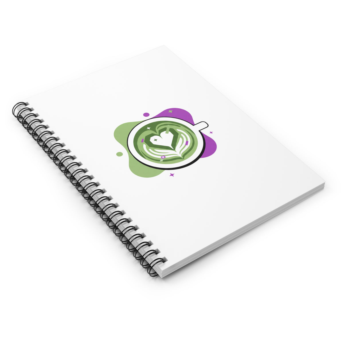 Matcha Latte Heart | Spiral Journal Notebook for Notes & Planning | Back to School, College & Book Lover Gift | Cafe Aesthetic