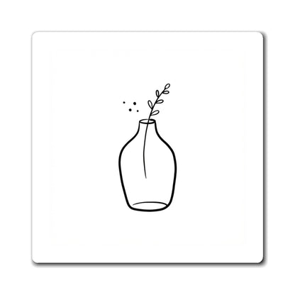Terracotta Abstract Vase | Art Magnet for Fridge & Locker | Housewarming & Family Keepsake | Chicken Scratch Irony Doodle Style