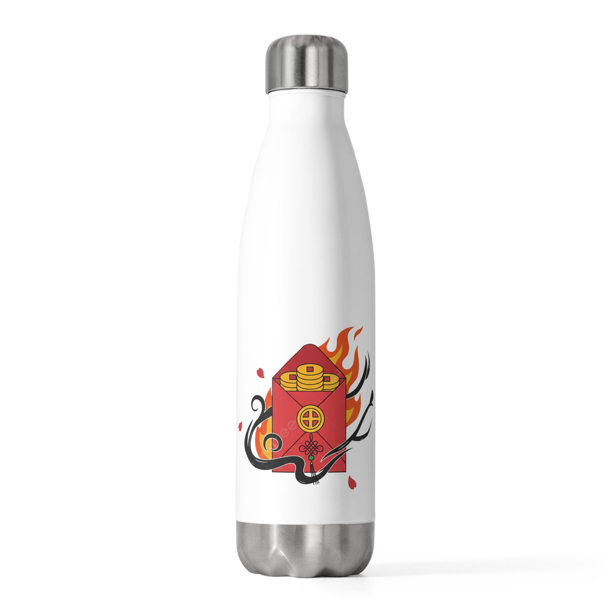 Fire Horse Red Envelope w/ Gold Foil | 20oz Insulated Tumbler Bottle | Lunar New Year Gift for Family & Teachers | Festive Red