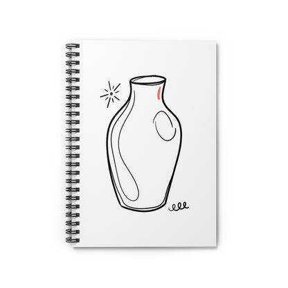 Terracotta Abstract Vase Doodle | Spiral Journal Notebook for Notes & Sketches | Back to School Gift for Students & Book Lovers | Irony Aesthetic