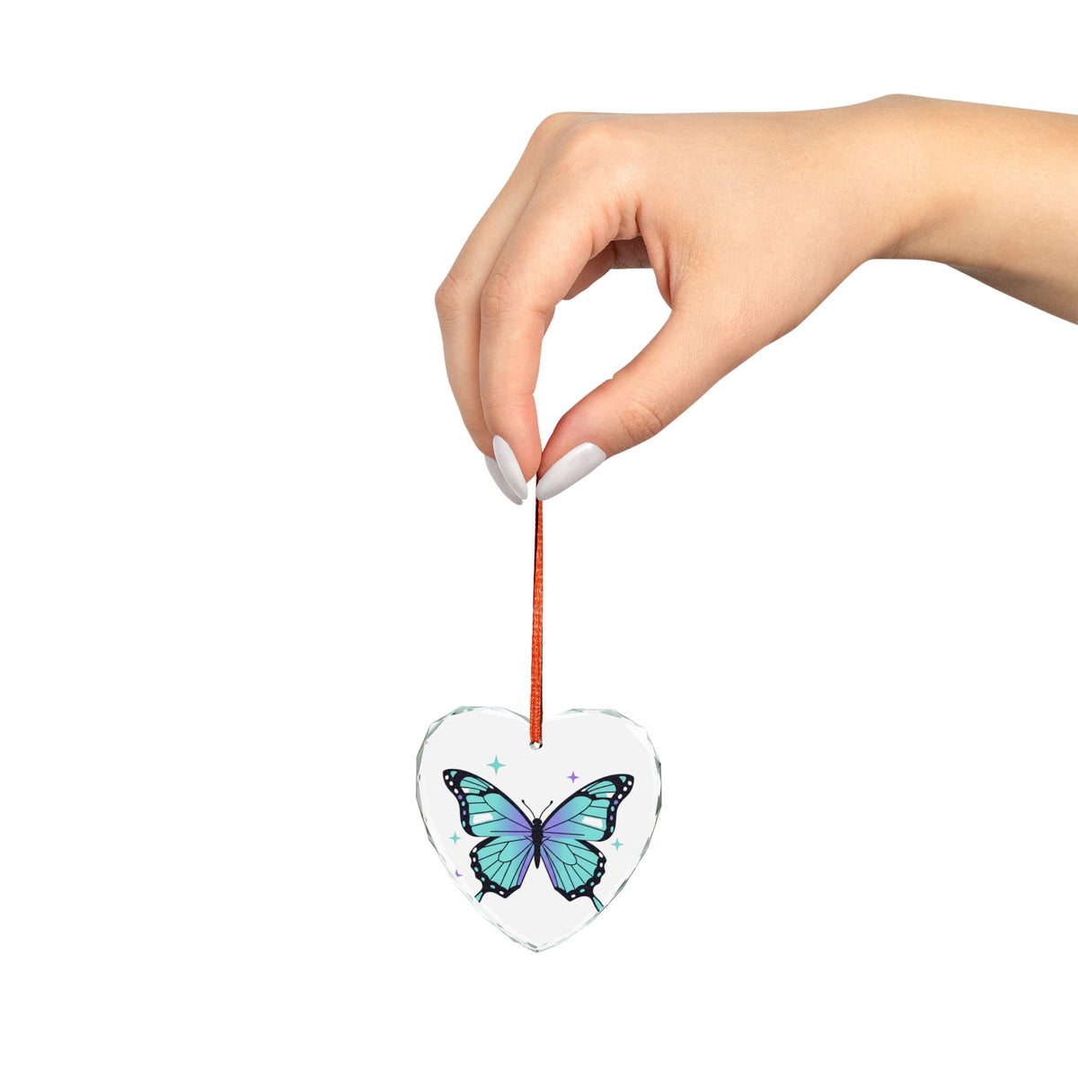 Holographic Butterfly Heart | Crystal Glass Ornament Suncatcher | Valentine, Galentine & Bestie Gift | Y2K Aesthetic