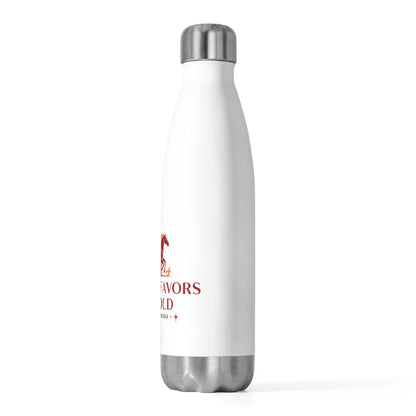 Fire Horse Trotting Temple Gate | 20oz Insulated Stainless Steel Tumbler | Lunar New Year 2026 Gift for Family & Teachers | Paper Cut Style